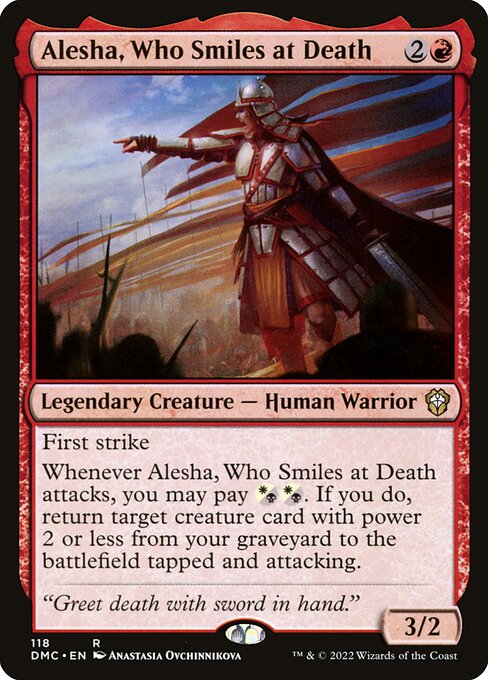 Alesha, Who Smiles at Death - Dominaria United Commander Magic card