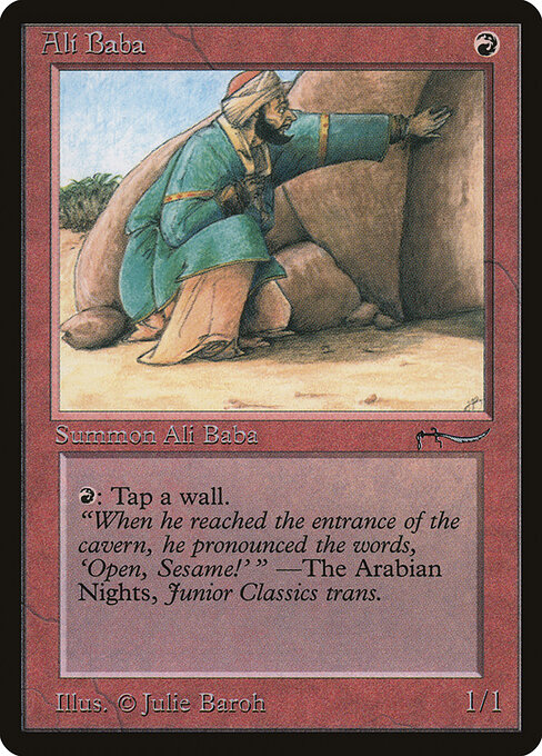 Ali Babá (Ali Baba) - Fourth Edition Foreign Black Border (#175) - Illustrated by Julie Baroh - Magic: The Gathering Card