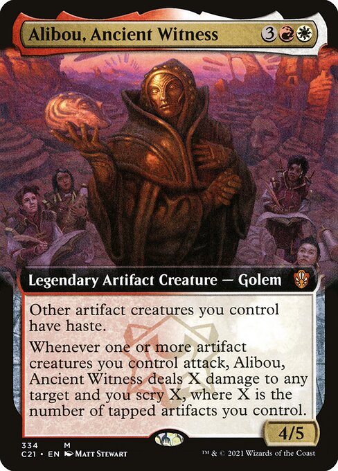 Alibou, Ancient Witness - Commander 2021 (#334) - Illustrated by Matt Stewart - Magic: The Gathering Card