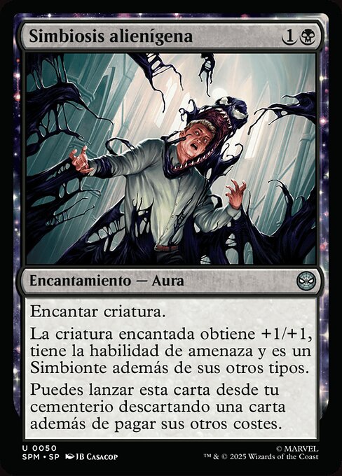 Aggressive Symbiosis (Alien Symbiosis) - Through the Omenpaths (#49) - Illustrated by Helge C. Balzer - Magic: The Gathering Card
