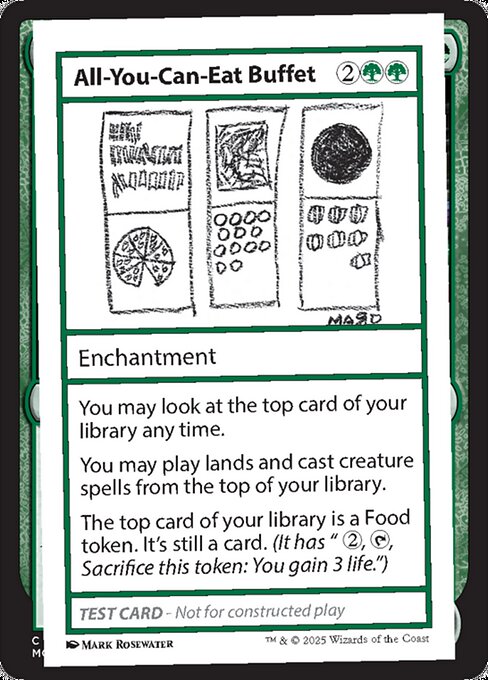 All-You-Can-Eat Buffet - MagicFest 2025 (#8) - Illustrated by Mark Rosewater - Magic: The Gathering Card