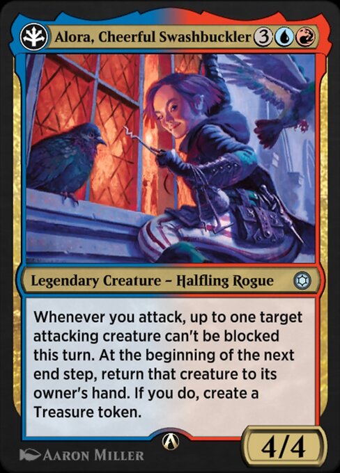 Alora, Cheerful Swashbuckler - Alchemy Horizons: Baldur's Gate (#5r) - Illustrated by Aaron Miller - Magic: The Gathering Card