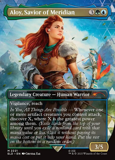Aloy, Savior of Meridian - Secret Lair Drop (#2221) - Illustrated by Crystal Fae - Magic: The Gathering Card