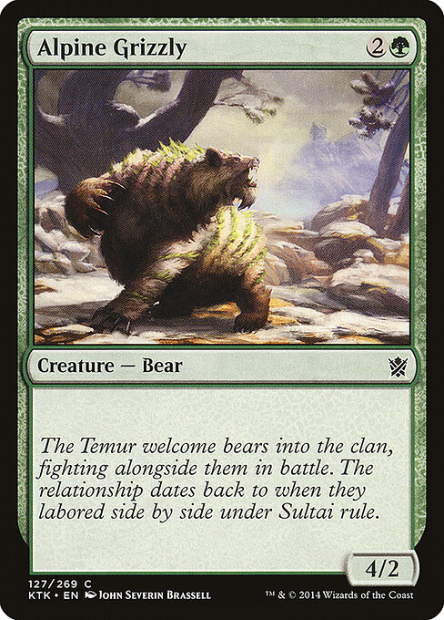 Alpine Grizzly - Khans of Tarkir Magic card