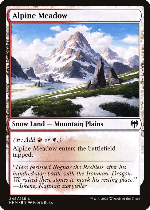Alpine Meadow - Kaldheim Magic card