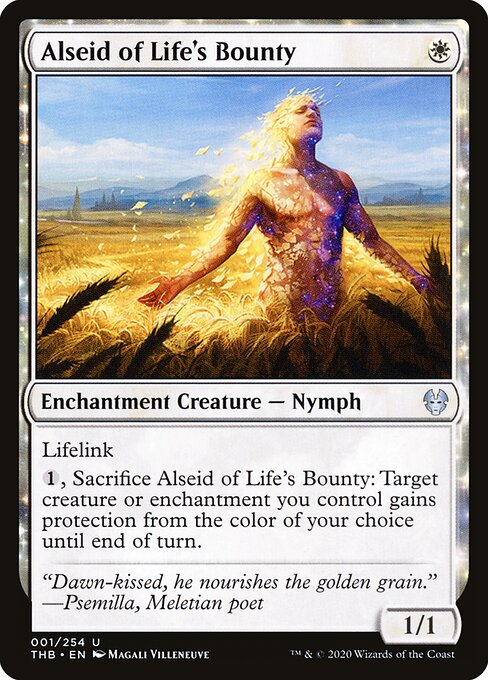 Alseid of Life's Bounty - Theros Beyond Death (#1) - Illustrated by Magali Villeneuve - Magic: The Gathering Card