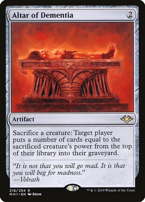 Altar of Dementia - Modern Horizons Magic card