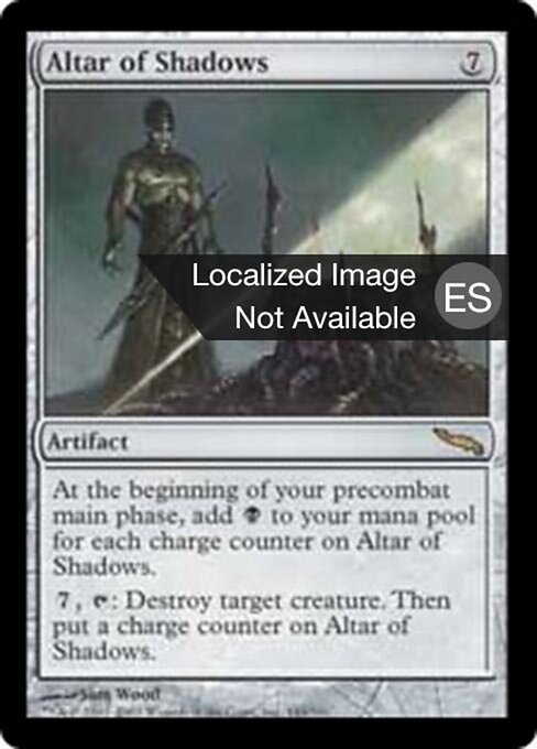 Altare delle Ombre (Altar of Shadows) - Mirrodin (#143) - Illustrated by Sam Wood - Magic: The Gathering Card