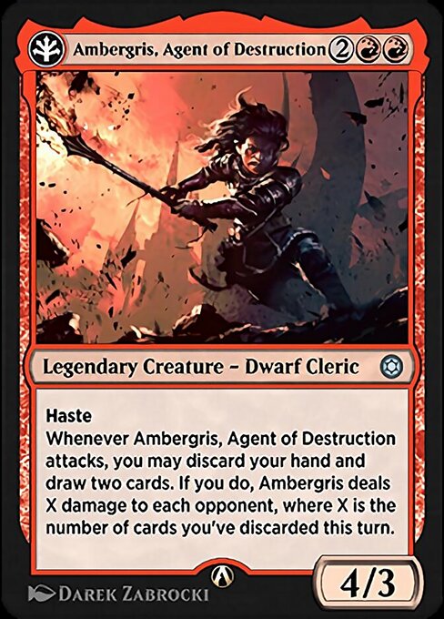 Ambergris, Agent of Destruction - Alchemy Horizons: Baldur's Gate (#12r) - Illustrated by Darek Zabrocki - Magic: The Gathering Card