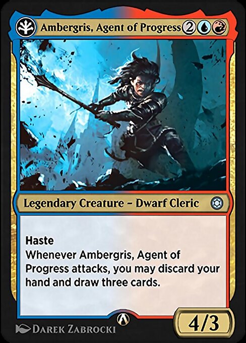 Ambergris, Agent of Progress - Alchemy Horizons: Baldur's Gate (#12u) - Illustrated by Darek Zabrocki - Magic: The Gathering Card
