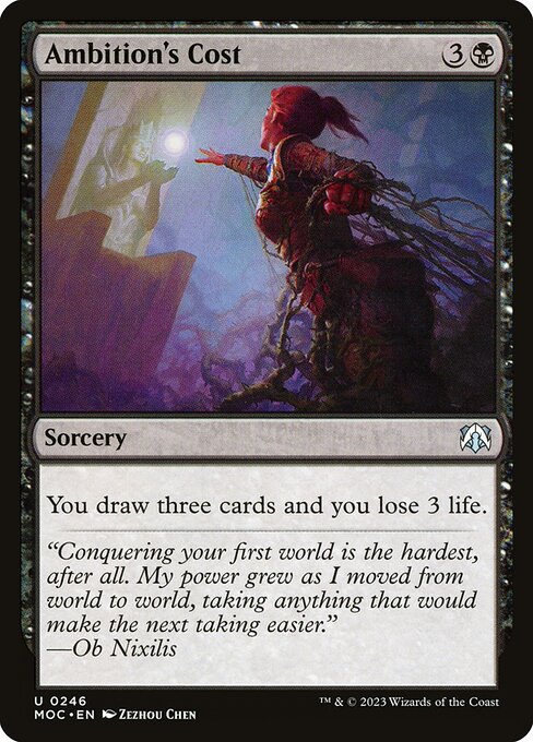 Ambition's Cost - March of the Machine Commander Magic card