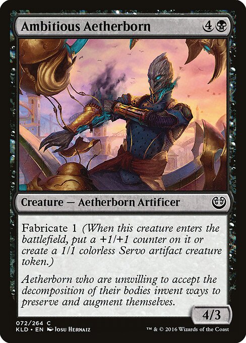 Ambitious Aetherborn - Kaladesh (#72) - Illustrated by Josu Hernaiz - Magic: The Gathering Card