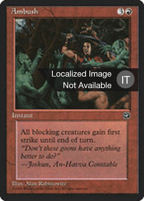 Imboscata (Ambush) - Homelands (#62) - Illustrated by Alan Rabinowitz - Magic: The Gathering Card