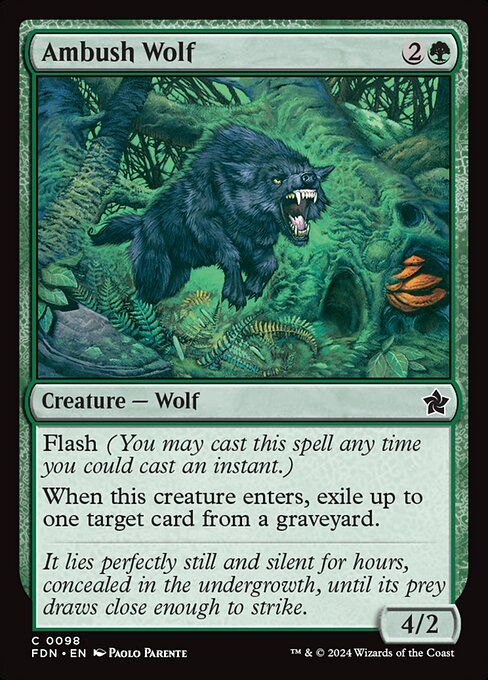 Ambush Wolf - Foundations Magic card