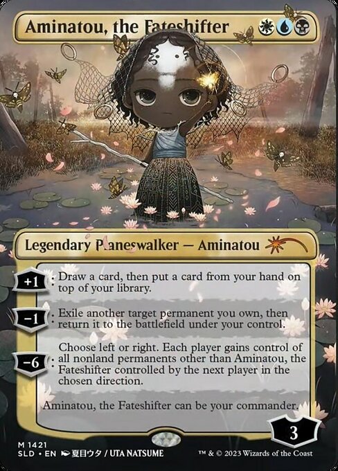Aminatou, la façonneuse de destin (Aminatou, the Fateshifter) - Double Masters 2022 (#468) - Illustrated by Seb McKinnon - Magic: The Gathering Card