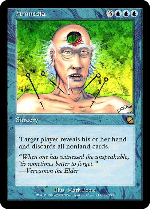 Amnesia - Masters Edition (#29) - Illustrated by Mark Poole - Magic: The Gathering Card