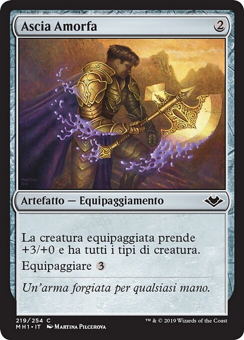 Amorphe Axt (Amorphous Axe) - Modern Horizons (#219) - Illustrated by Martina Pilcerova - Magic: The Gathering Card