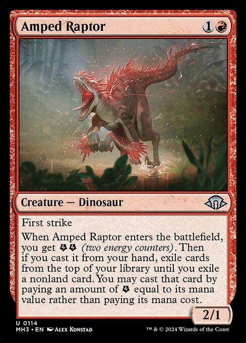 Amped Raptor - Modern Horizons 3 Magic card