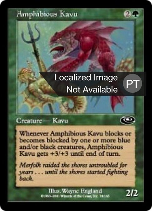 Kavu Anfíbio (Amphibious Kavu) - Planeshift (#78) - Illustrated by Wayne England - Magic: The Gathering Card