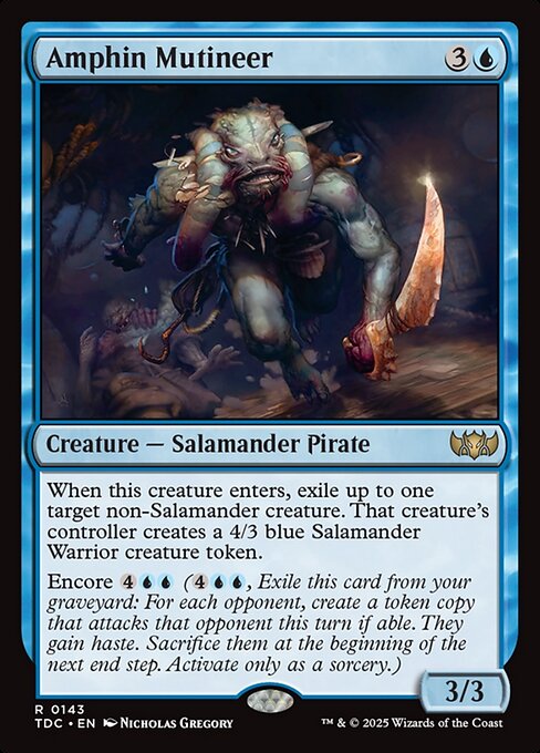 Amphin Mutineer - Tarkir: Dragonstorm Commander (#143) - Illustrated by Nicholas Gregory - Magic: The Gathering Card