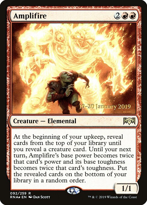 倍火妖 (Amplifire) - Ravnica Allegiance (#92) - Illustrated by Dan Murayama Scott - Magic: The Gathering Card
