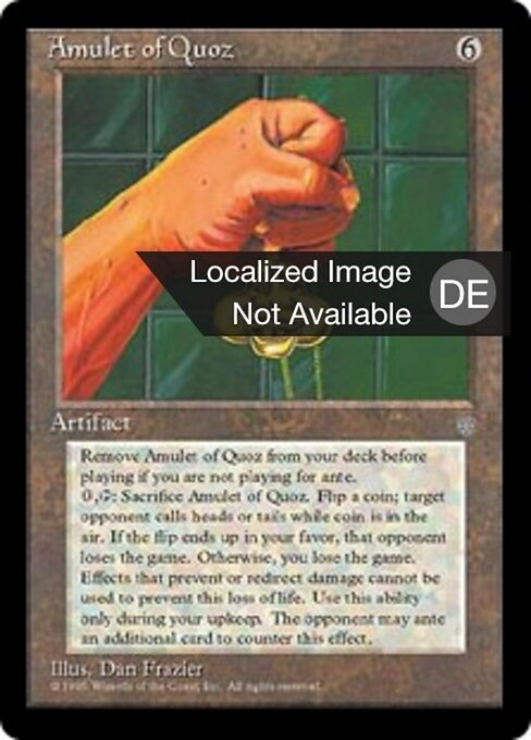 Amuleto di Quoz (Amulet of Quoz) - Ice Age (#308) - Illustrated by Dan Frazier - Magic: The Gathering Card