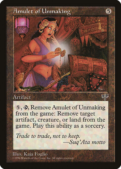 Amulet of Unmaking - Mirage Magic card