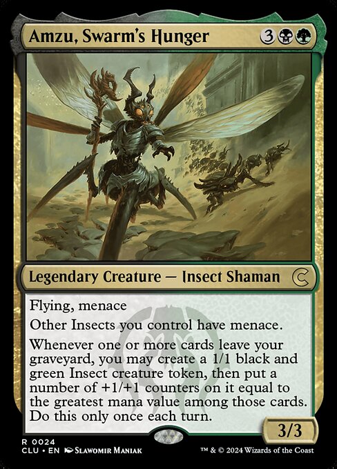 Amzu, Swarm's Hunger - Ravnica: Clue Edition Magic card