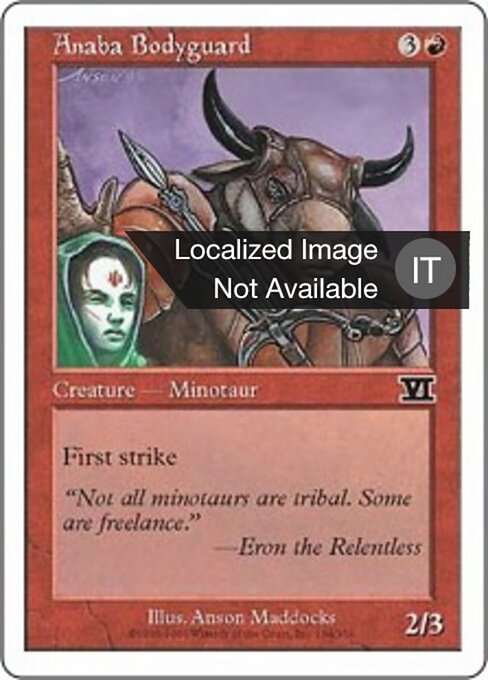 Guardia del Corpo di Anaba (Anaba Bodyguard) - Homelands (#66b) - Illustrated by Anson Maddocks - Magic: The Gathering Card