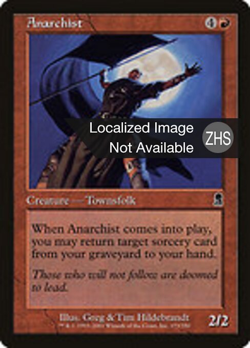 Anarchiste (Anarchist) - Exodus (#79) - Illustrated by Brom - Magic: The Gathering Card