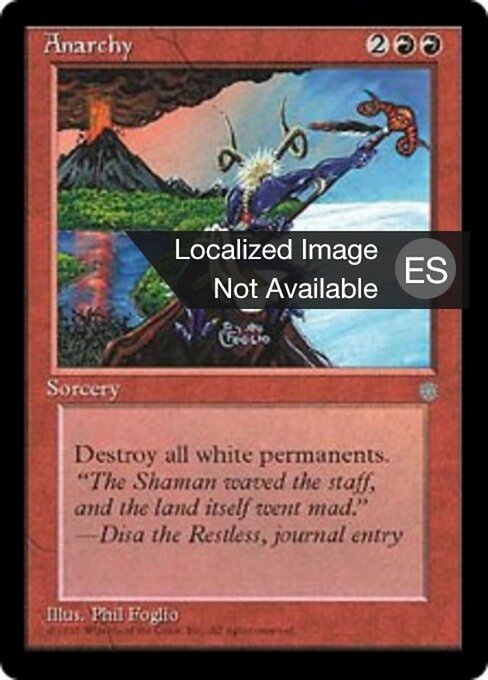 Anarquía (Anarchy) - Ice Age (#170) - Illustrated by Phil Foglio - Magic: The Gathering Card