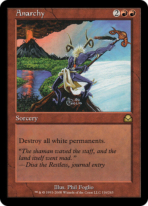 Anarchy - Masters Edition II (#116) - Illustrated by Phil Foglio - Magic: The Gathering Card