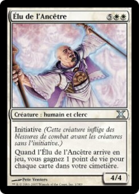 祖神に選ばれし者 (Ancestor's Chosen) - Tenth Edition (#1) - Illustrated by Pete Venters - Magic: The Gathering Card