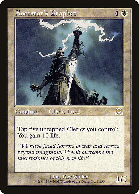 Ancestor's Prophet - Onslaught (#3) - Illustrated by Kev Walker - Magic: The Gathering Card