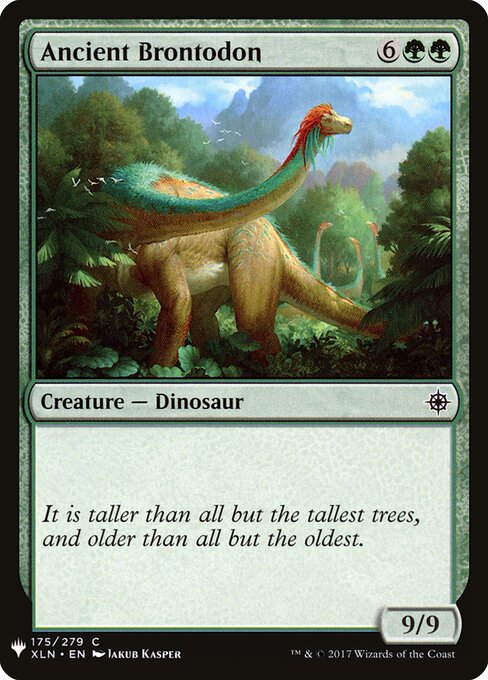 Ancient Brontodon - The List (#XLN-175) - Illustrated by Jakub Kasper - Magic: The Gathering Card