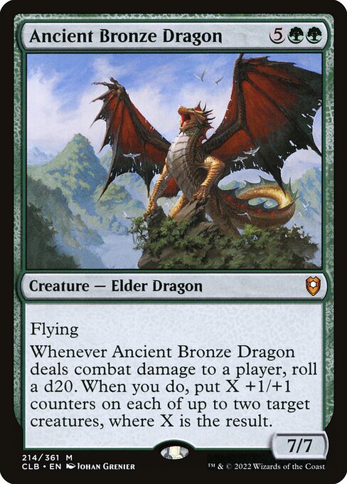 Ancient Bronze Dragon - Commander Legends: Battle for Baldur's Gate (#214) - Illustrated by Johan Grenier - Magic: The Gathering Card