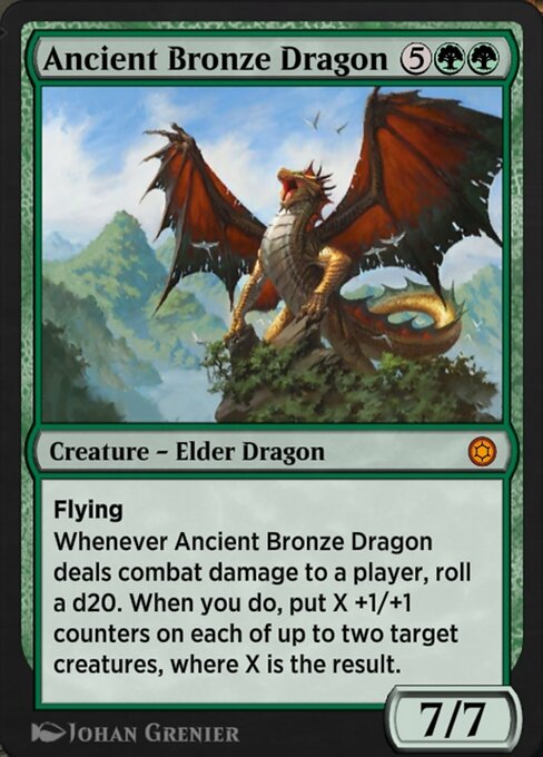 Ancient Bronze Dragon - Alchemy Horizons: Baldur's Gate (#199) - Illustrated by Johan Grenier - Magic: The Gathering Card