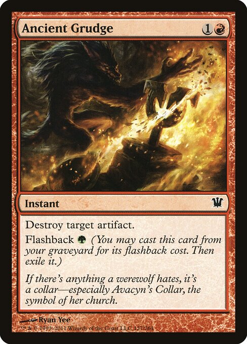 Agravio antiguo (Ancient Grudge) - Innistrad (#127) - Illustrated by Ryan Yee - Magic: The Gathering Card
