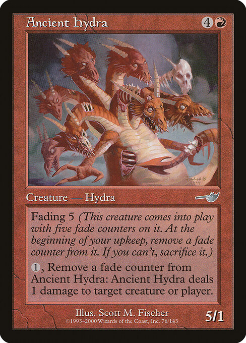 Hydre ancienne (Ancient Hydra) - Nemesis (#76) - Illustrated by Scott M. Fischer - Magic: The Gathering Card