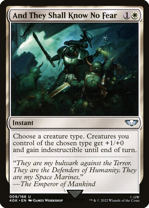 And They Shall Know No Fear - Warhammer 40,000 Commander Magic card