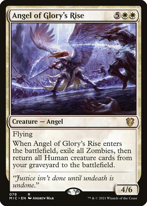 Angel of Glory's Rise - Midnight Hunt Commander Magic card