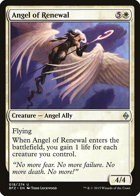 Angel of Renewal - Battle for Zendikar Magic card