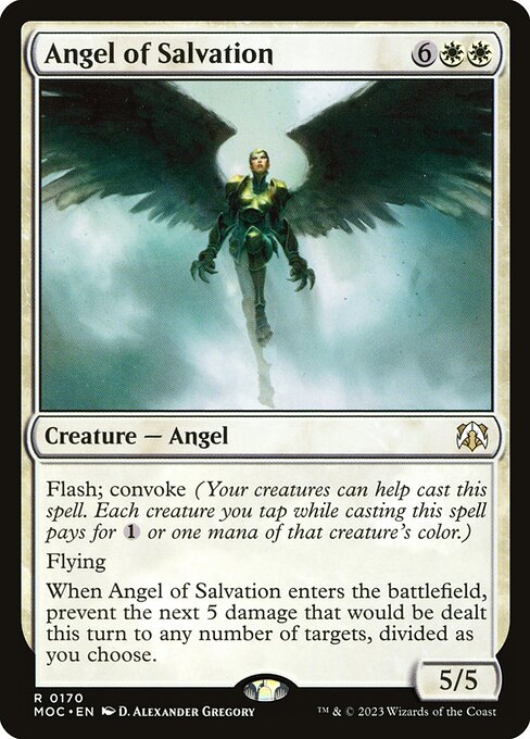 Angel of Salvation - March of the Machine Commander (#170) - Illustrated by D. Alexander Gregory - Magic: The Gathering Card