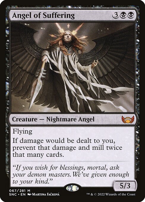 Angel of Suffering - Streets of New Capenna (#67) - Illustrated by Martina Fačková - Magic: The Gathering Card