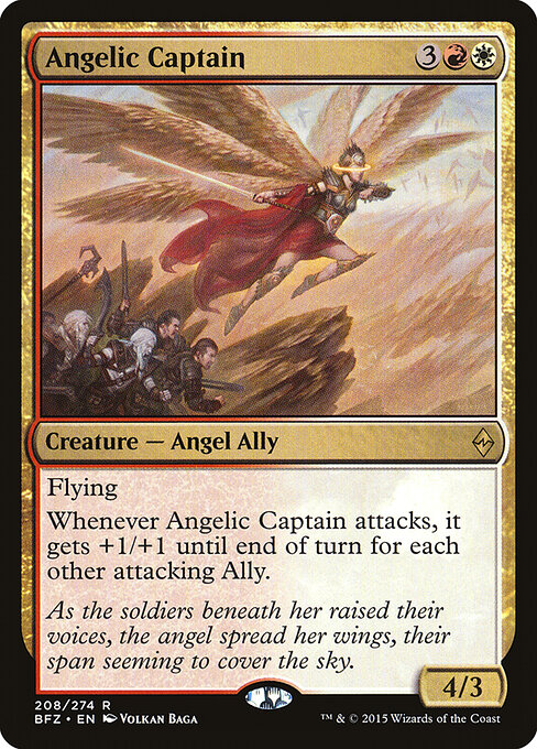 Angelic Captain - Battle for Zendikar Magic card