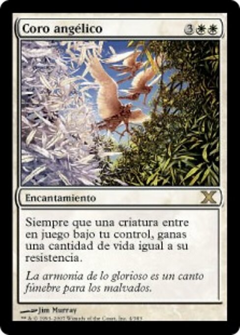 Coro angélico (Angelic Chorus) - Urza's Saga (#3) - Illustrated by Ron Spencer - Magic: The Gathering Card