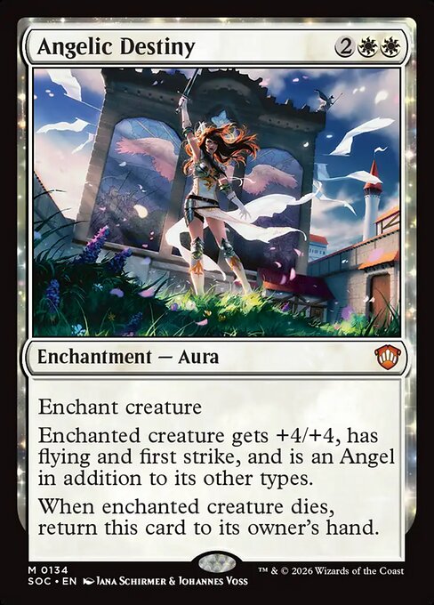 Angelic Destiny - Secrets of Strixhaven Commander Magic card