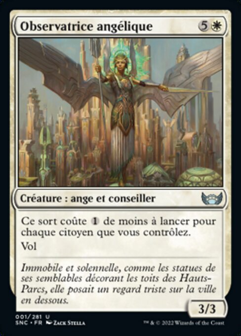 Observadora Angelical (Angelic Observer) - Streets of New Capenna (#1) - Illustrated by Zack Stella - Magic: The Gathering Card