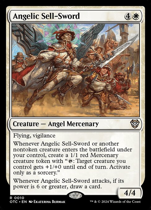 Angelic Sell-Sword - Outlaws of Thunder Junction Commander Magic card