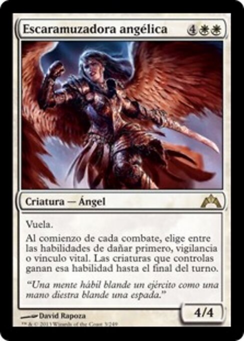 Escaramuçadora Angelical (Angelic Skirmisher) - Gatecrash (#3) - Illustrated by David Rapoza - Magic: The Gathering Card